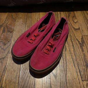 Red vans shoe